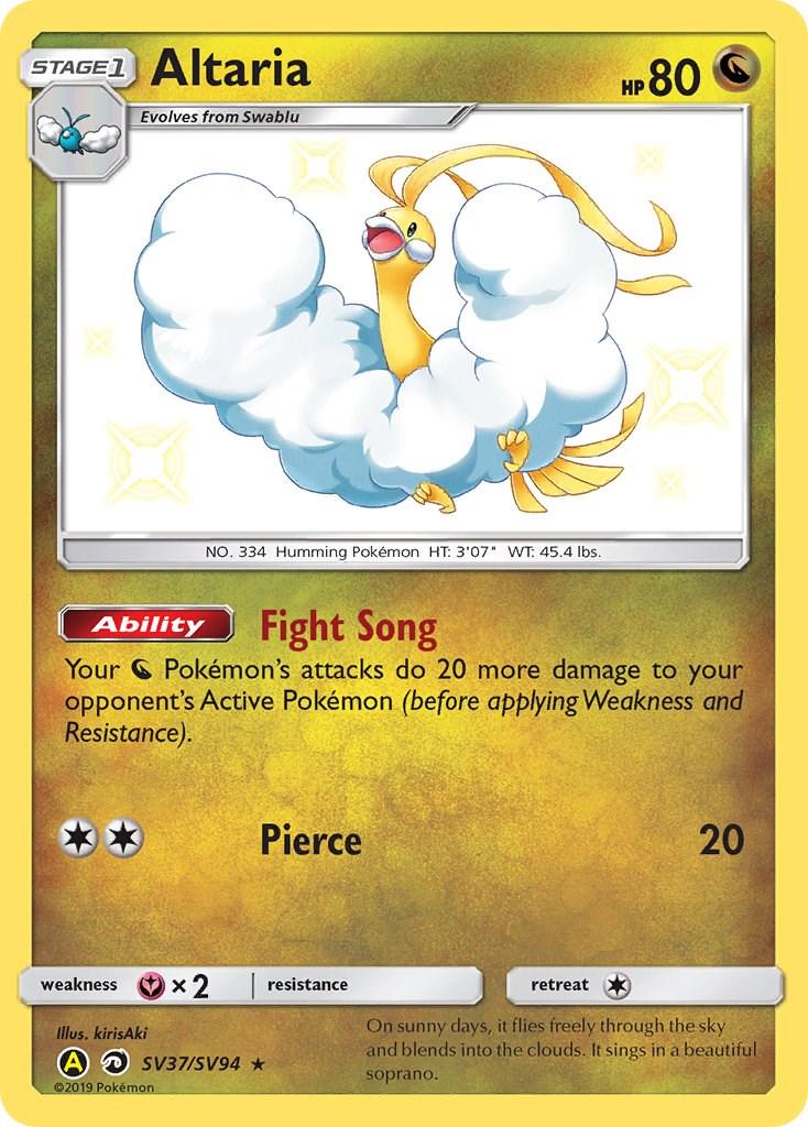 Hidden Fates Altaria Pokémon card